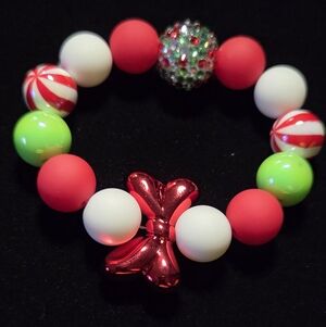 Colorful Beaded Christmas Bracelet